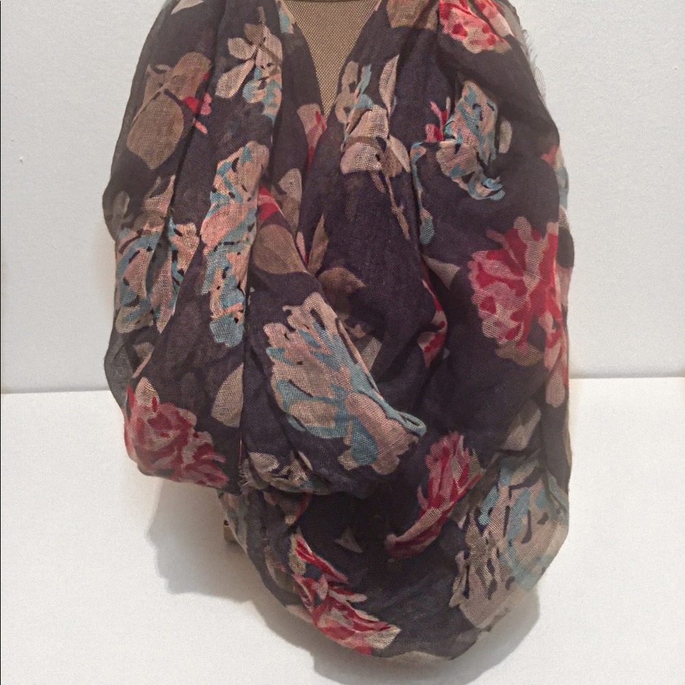Floral Print Infinity Scarf
